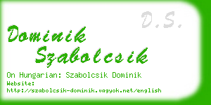 dominik szabolcsik business card